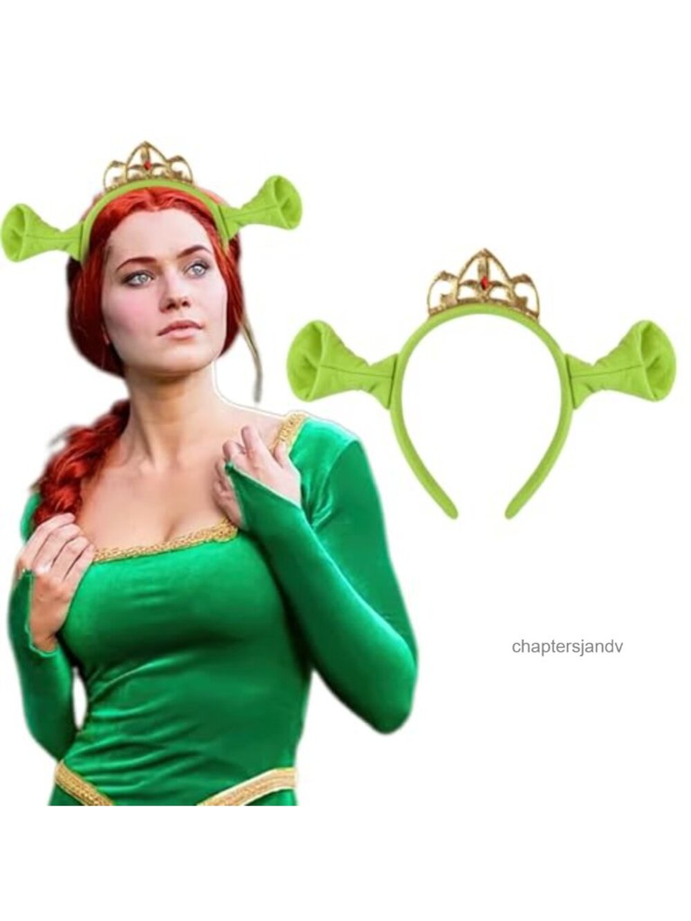 Ogre Ears Headband Princess Crown Costume Accessory Halloween Cosplay